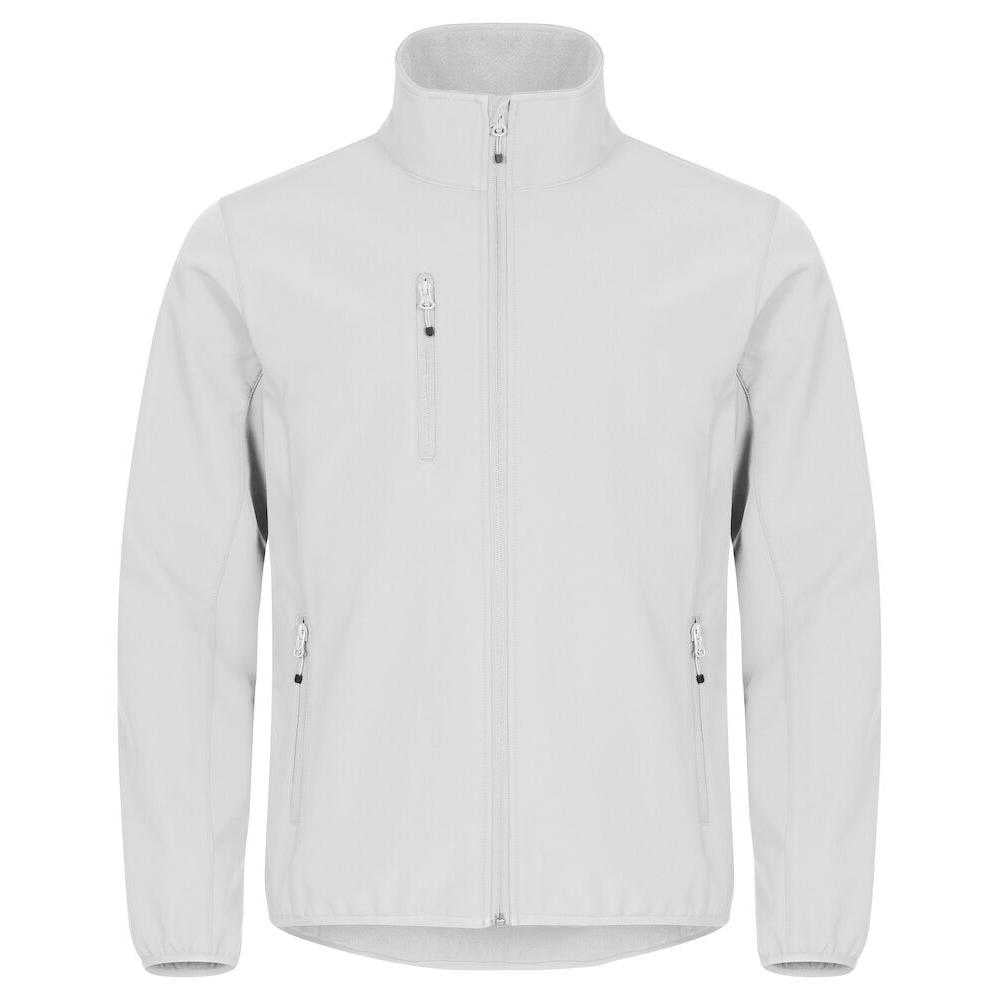 White - Front - Clique Mens Classic Soft Shell Jacket