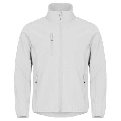 White - Front - Clique Mens Classic Soft Shell Jacket