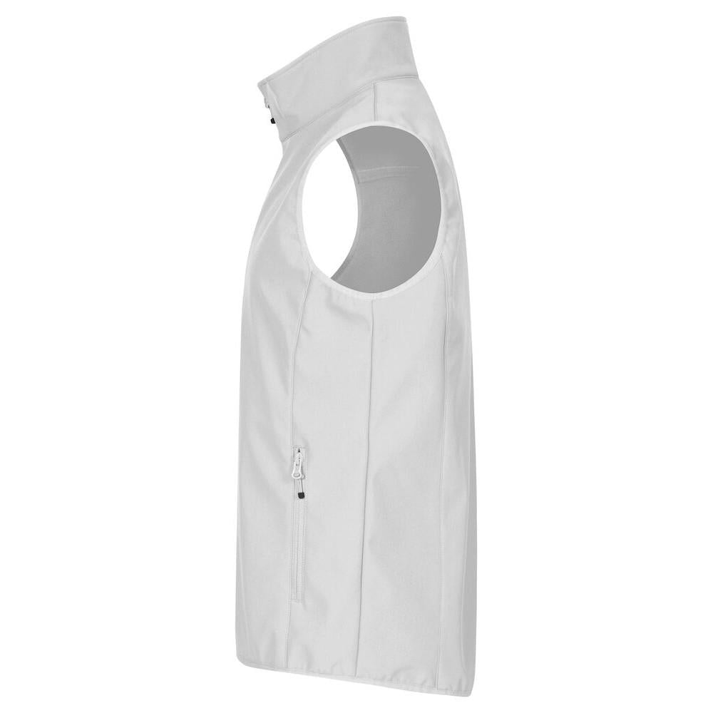 White - Side - Clique Mens Classic Soft Shell Jacket