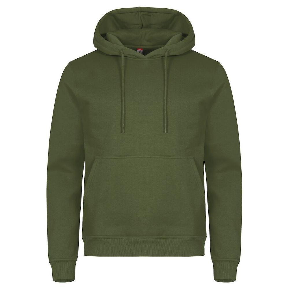 Army Green - Front - Clique Unisex Adult Miami Hoodie