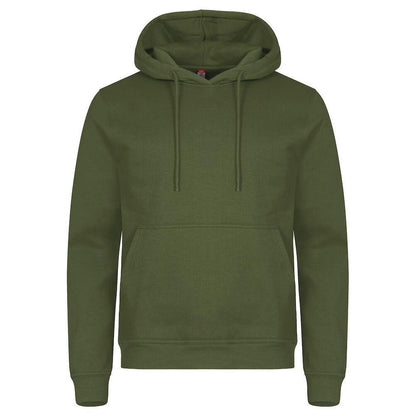 Army Green - Front - Clique Unisex Adult Miami Hoodie