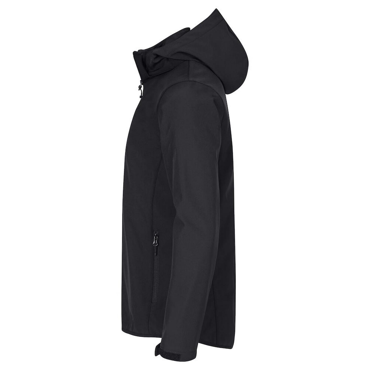 Black - Side - Clique Mens Classic Soft Shell Jacket