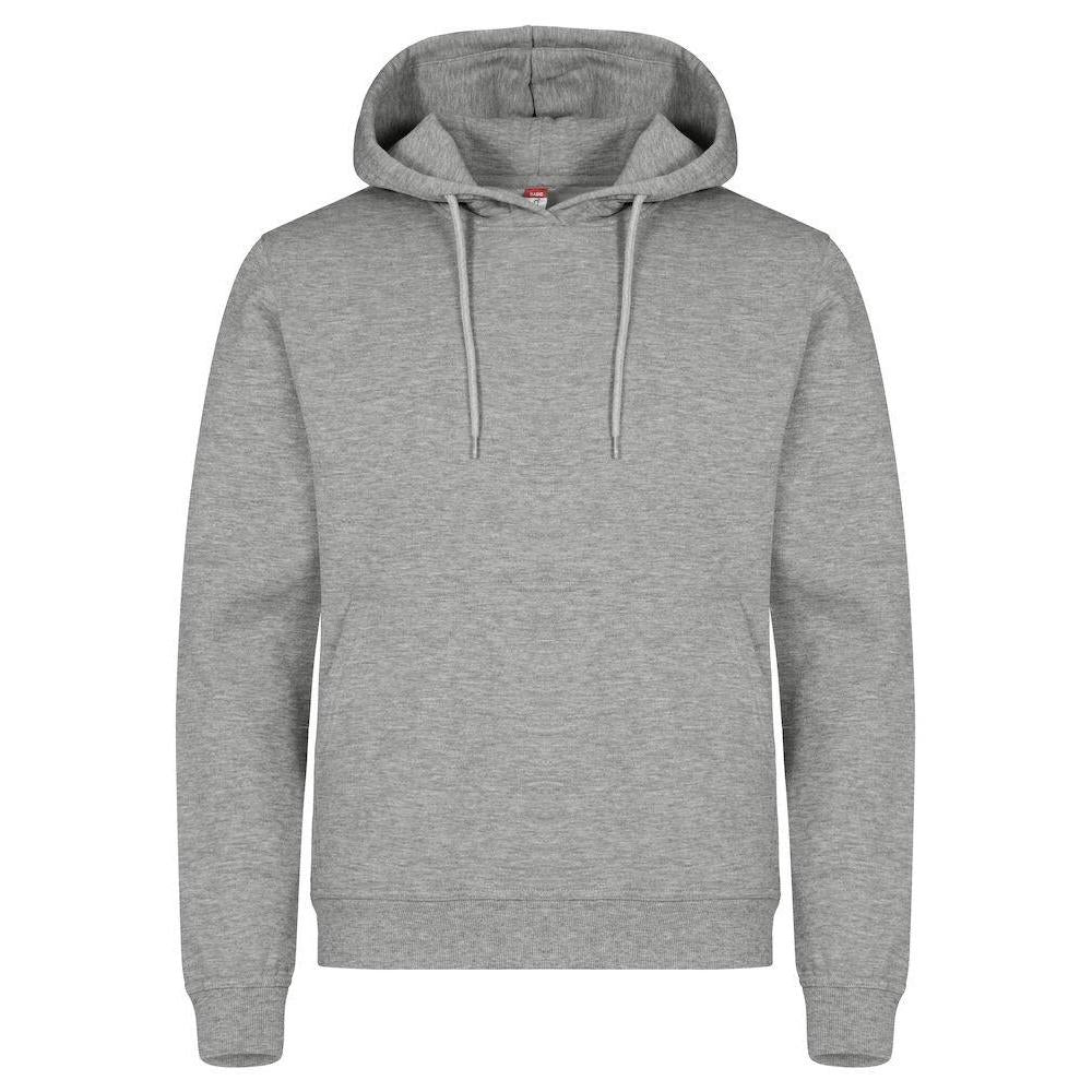 Grey Melange - Front - Clique Mens Miami Hoodie