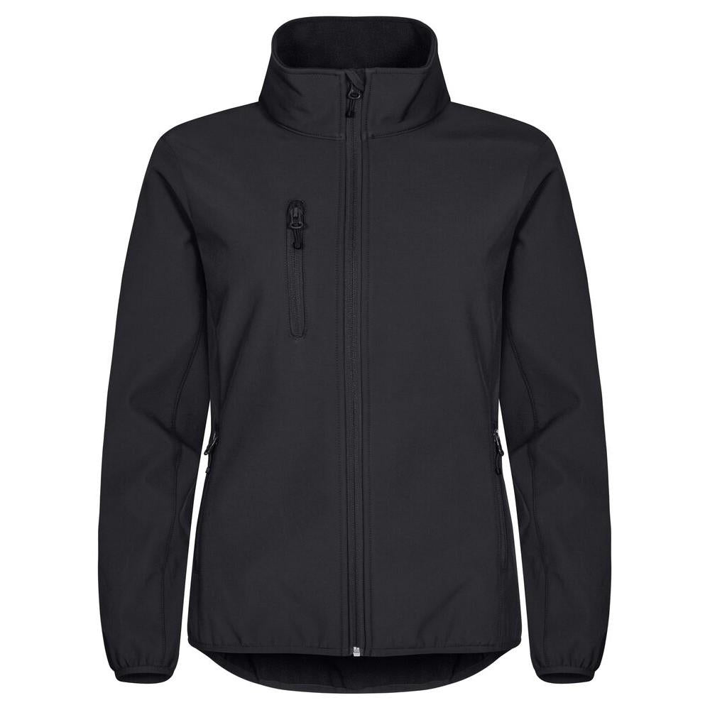 Black - Front - Clique Womens-Ladies Classic Soft Shell Jacket