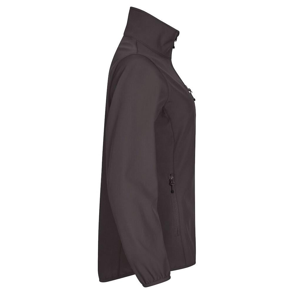 Dark Grey - Side - Clique Womens-Ladies Classic Soft Shell Jacket