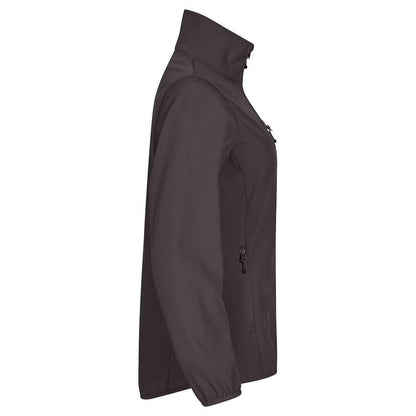 Dark Grey - Side - Clique Womens-Ladies Classic Soft Shell Jacket