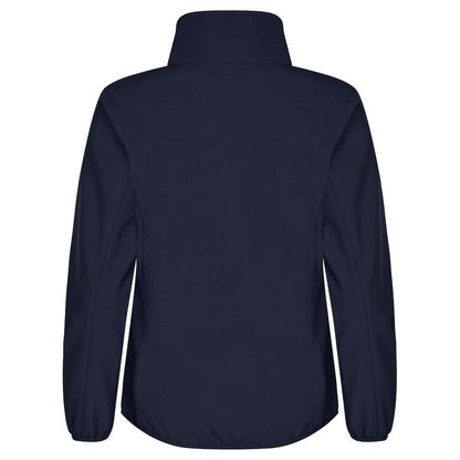 Dark Navy - Back - Clique Womens-Ladies Classic Soft Shell Jacket