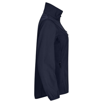 Dark Navy - Side - Clique Womens-Ladies Classic Soft Shell Jacket