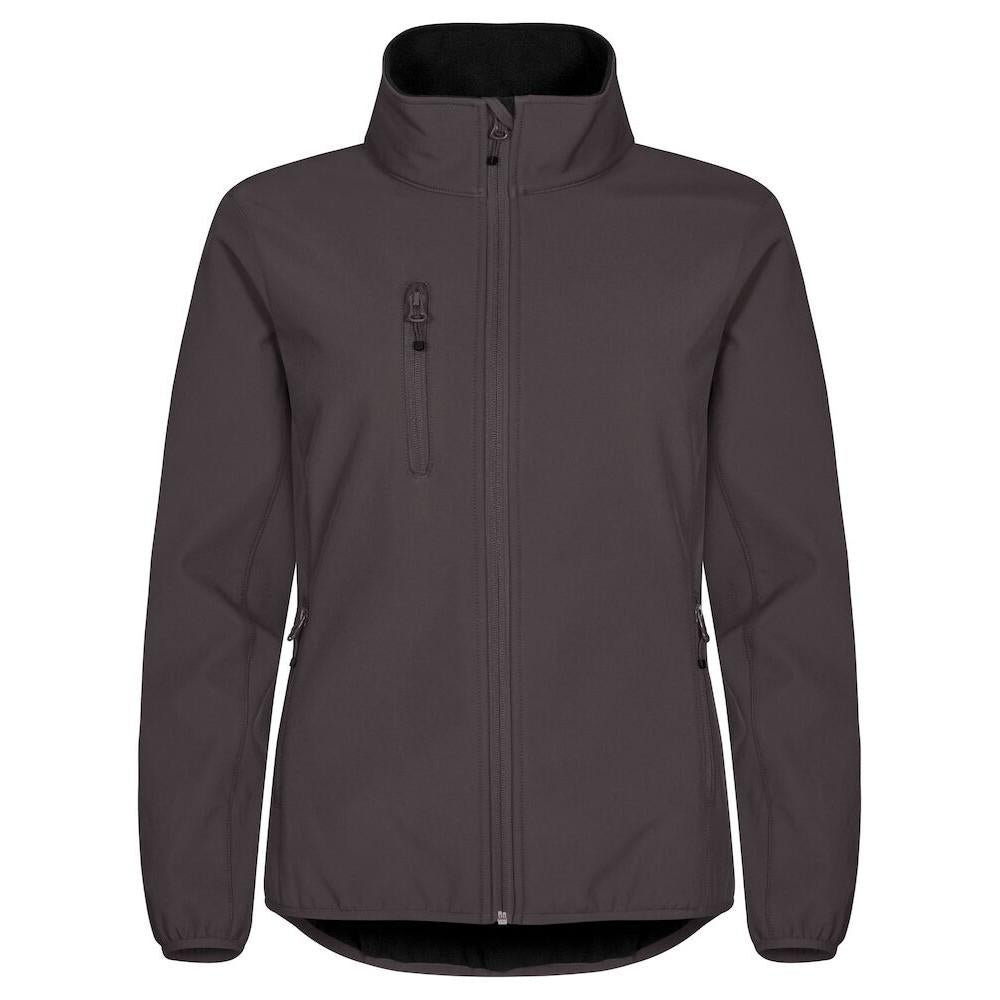 Dark Grey - Front - Clique Womens-Ladies Classic Soft Shell Jacket