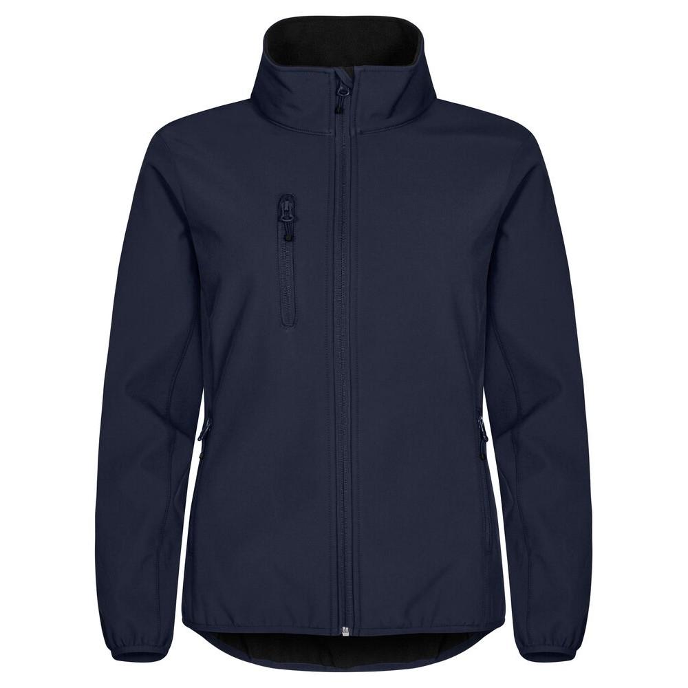 Dark Navy - Front - Clique Womens-Ladies Classic Soft Shell Jacket
