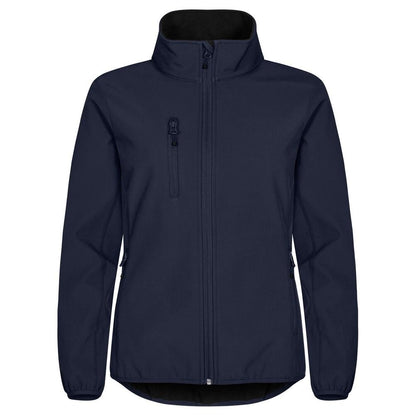 Dark Navy - Front - Clique Womens-Ladies Classic Soft Shell Jacket