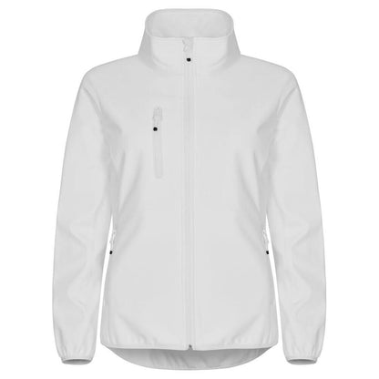 White - Front - Clique Womens-Ladies Classic Soft Shell Jacket