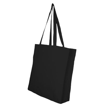 Black - Back - United Bag Store Recycled Cotton Gusseted Tote Bag