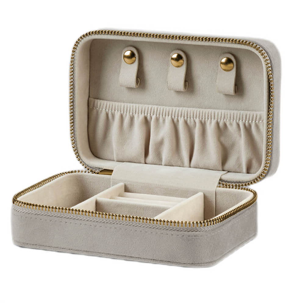 Moonstone - Back - Bagbase Velvet Travel Jewellery Box