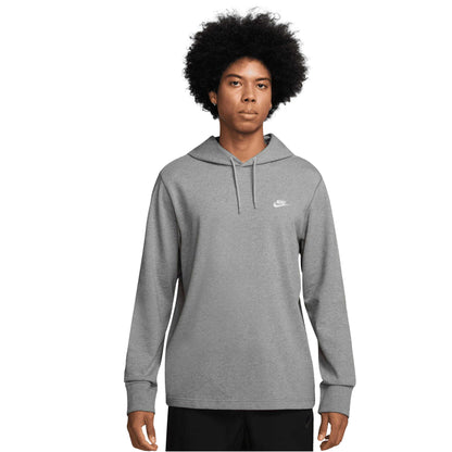 Dark Grey Heather-White - Front - Nike Golf Unisex Adult Club Knitted Hoodie