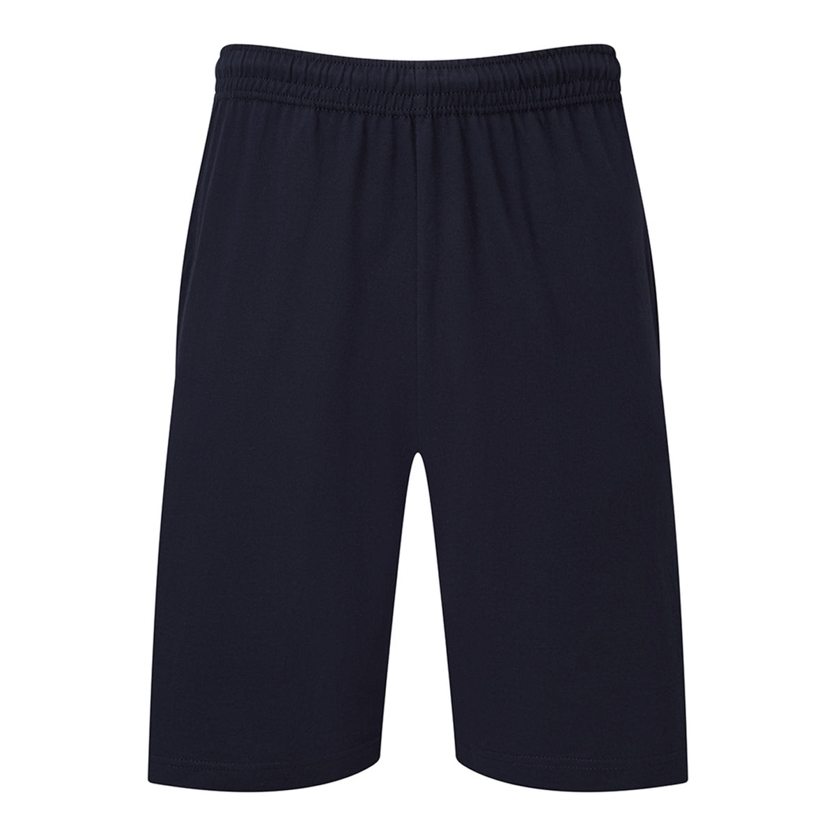 Deep Navy - Front - Fruit of the Loom Mens Iconic Jersey Shorts