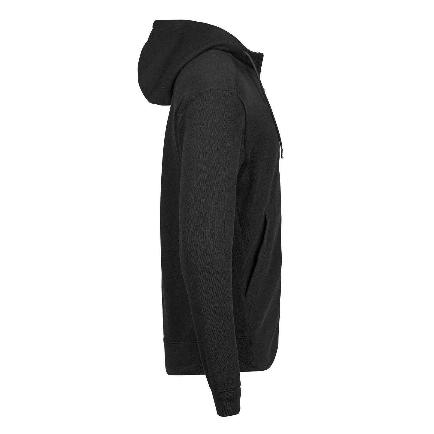 Black - Lifestyle - Tee Jays Unisex Adult Interlock Full Zip Hoodie
