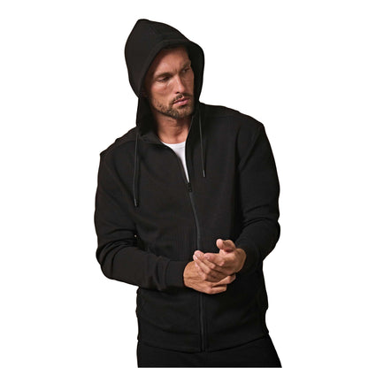 Black - Pack Shot - Tee Jays Unisex Adult Interlock Full Zip Hoodie