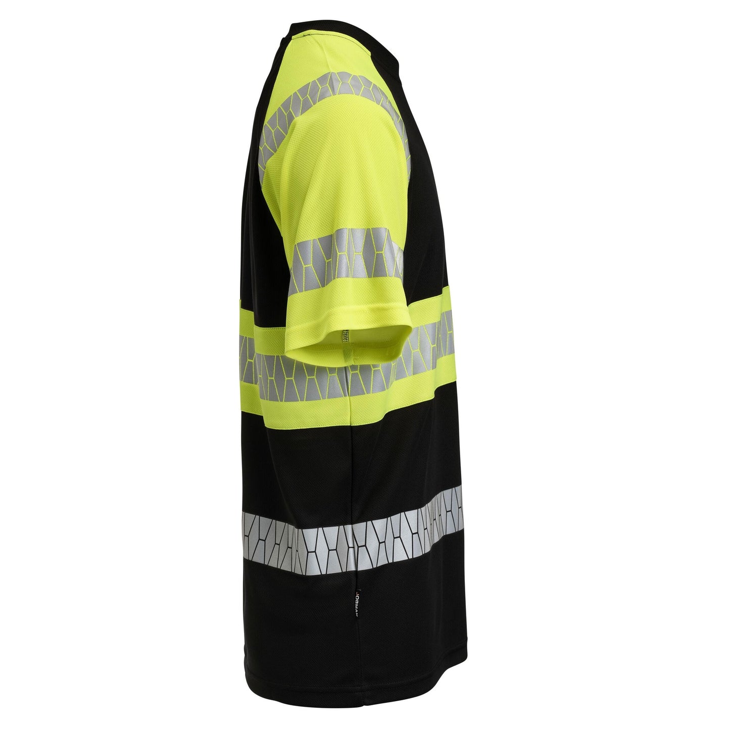Black-Yellow - Lifestyle - Jobman Mens Hi-Vis Stripes T-Shirt