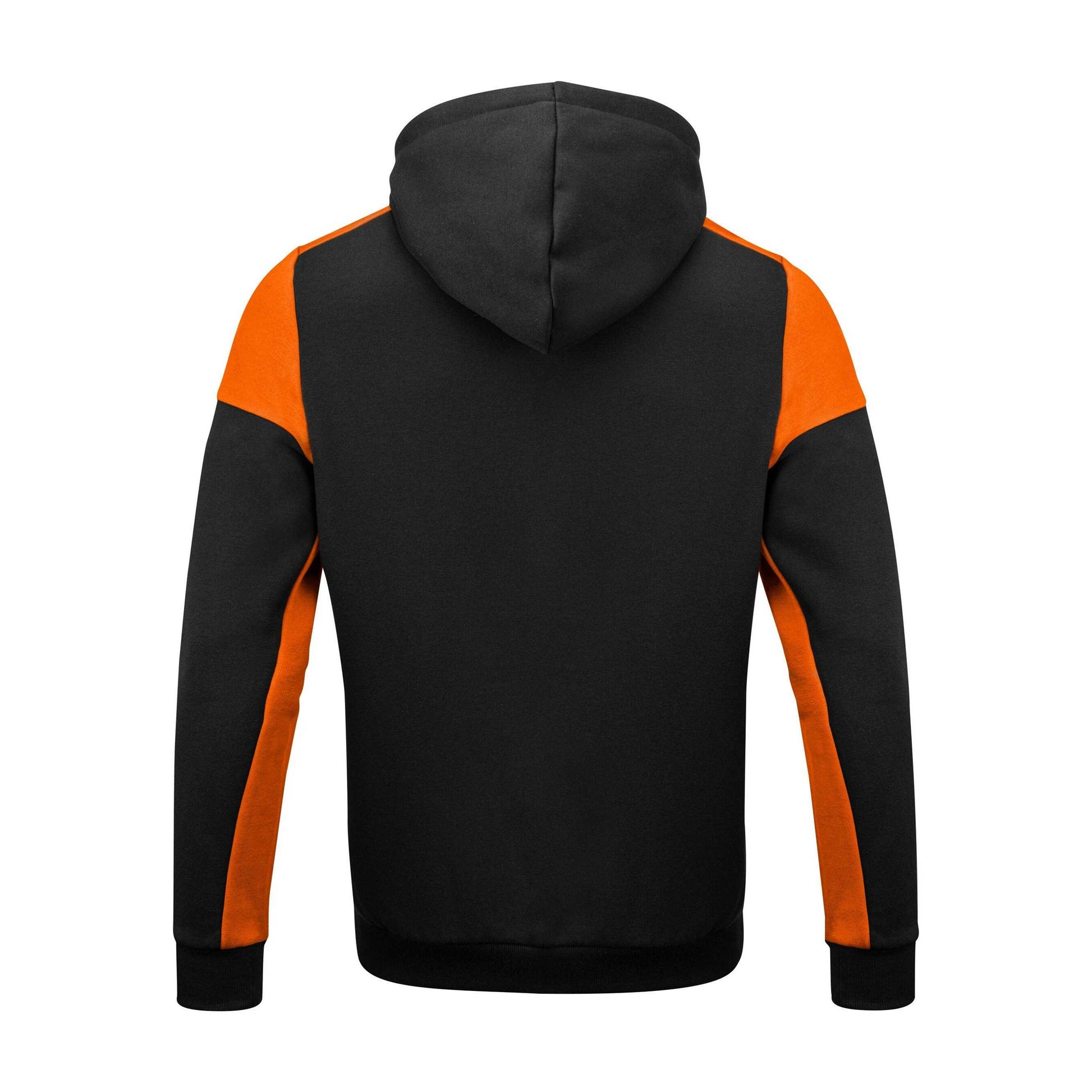 Black-Orange - Back - Printer PRIME Mens Hoodie
