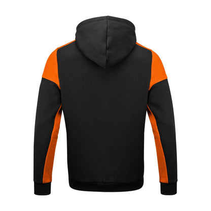Black-Orange - Back - Printer PRIME Mens Hoodie