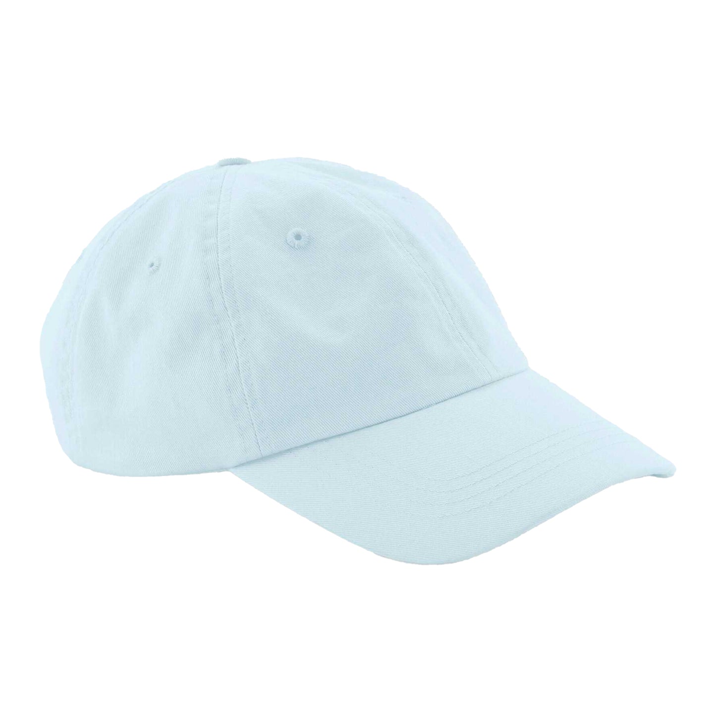 Pastel Blue - Side - Beechfield Childrens-Kids 6 Panel Low Profile Baseball Cap