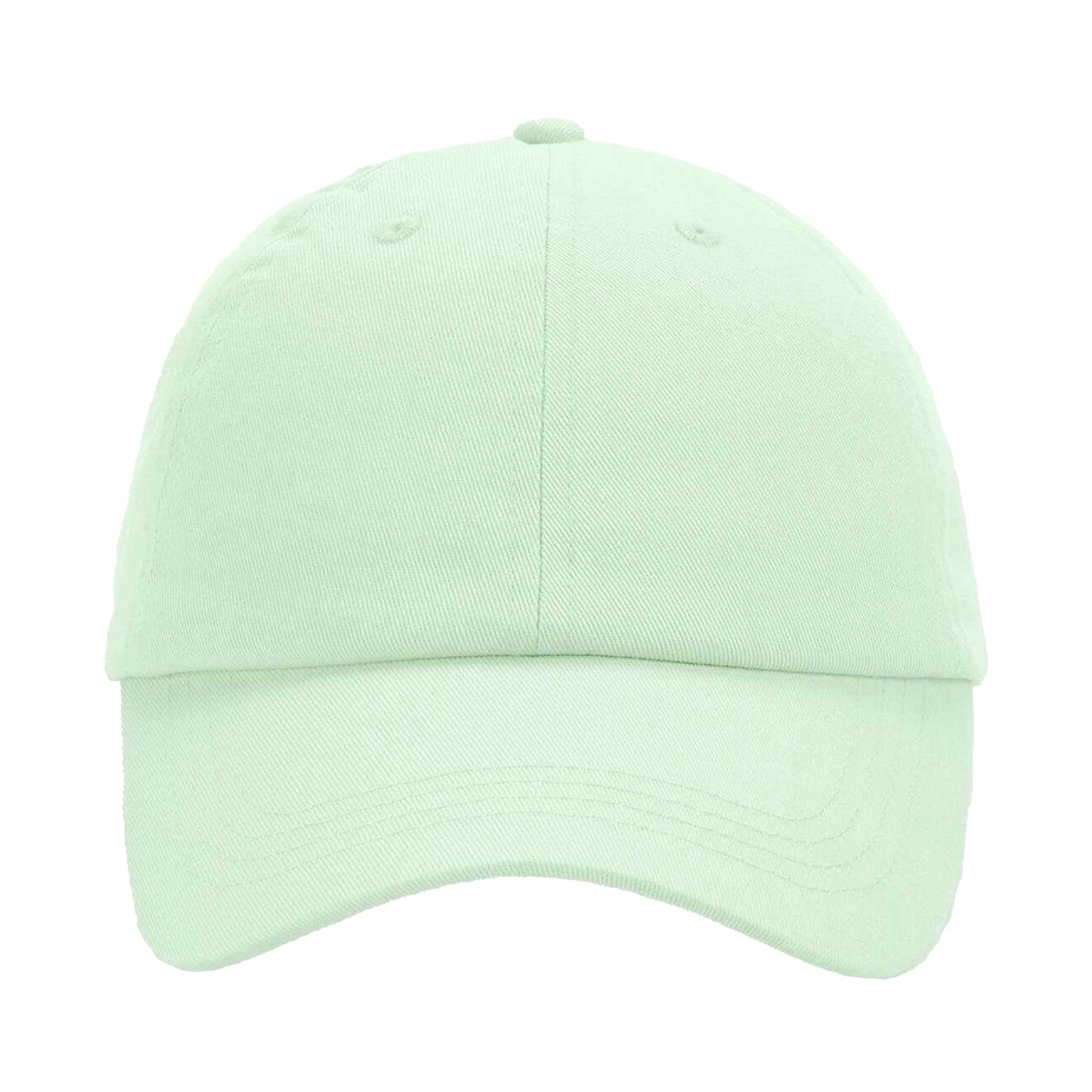 Pastel Mint - Front - Beechfield Childrens-Kids 6 Panel Low Profile Baseball Cap