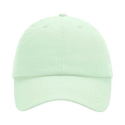 Pastel Mint - Front - Beechfield Childrens-Kids 6 Panel Low Profile Baseball Cap