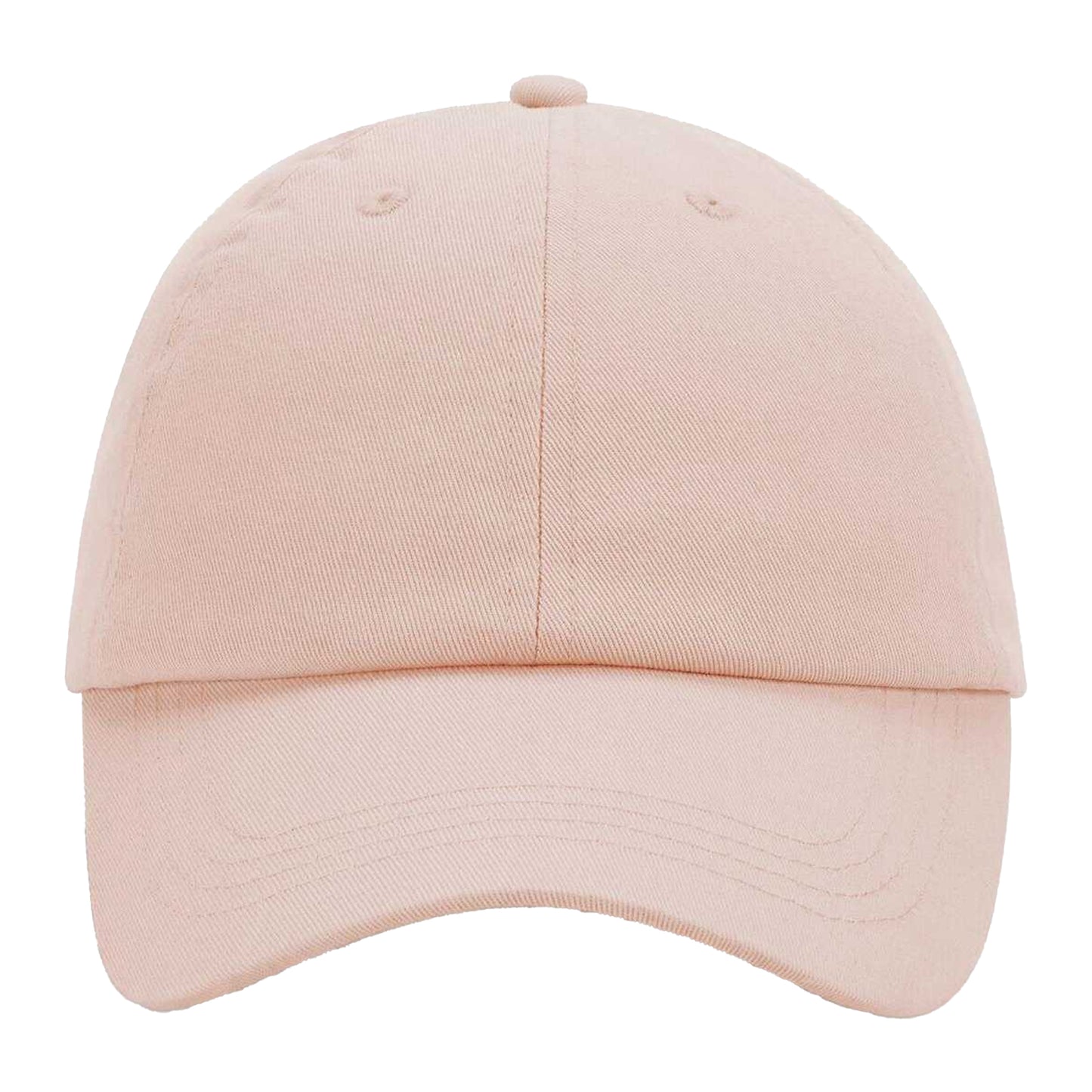 Peach - Front - Beechfield Childrens-Kids 6 Panel Low Profile Baseball Cap