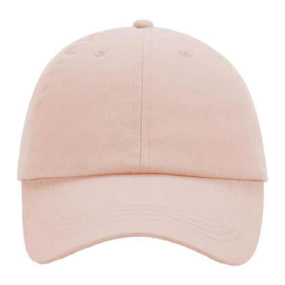 Peach - Front - Beechfield Childrens-Kids 6 Panel Low Profile Baseball Cap