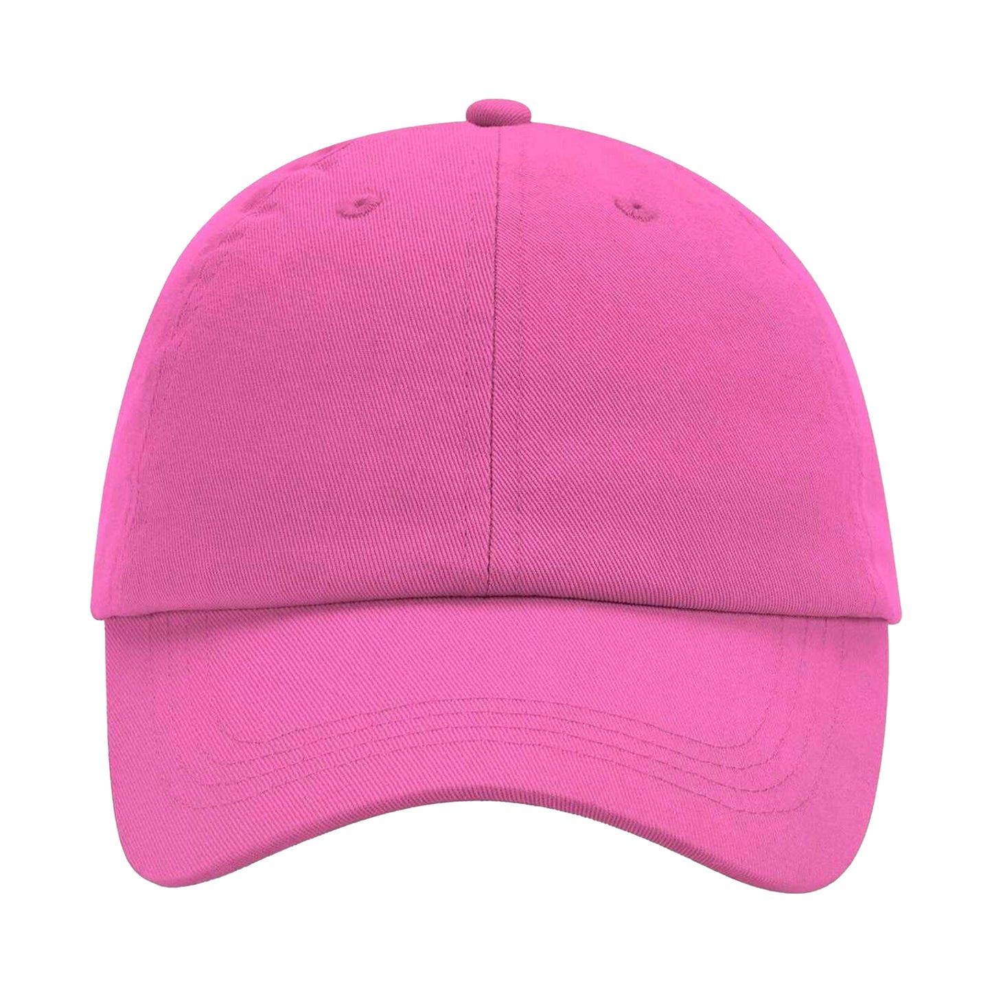 True Pink - Front - Beechfield Childrens-Kids 6 Panel Low Profile Baseball Cap
