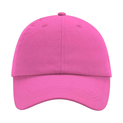 True Pink - Front - Beechfield Childrens-Kids 6 Panel Low Profile Baseball Cap