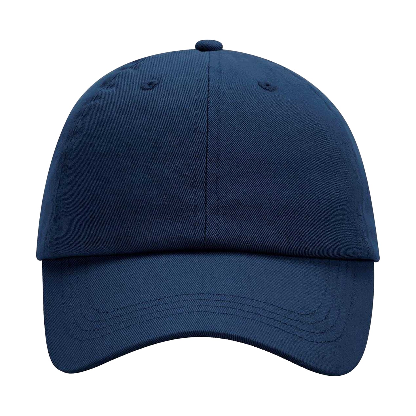 Navy - Front - Beechfield Childrens-Kids 6 Panel Low Profile Baseball Cap