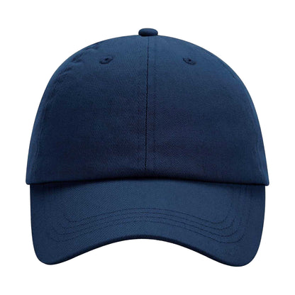 Navy - Front - Beechfield Childrens-Kids 6 Panel Low Profile Baseball Cap