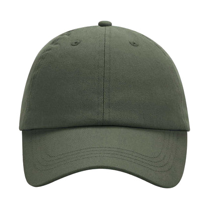 Olive Green - Front - Beechfield Childrens-Kids 6 Panel Low Profile Baseball Cap