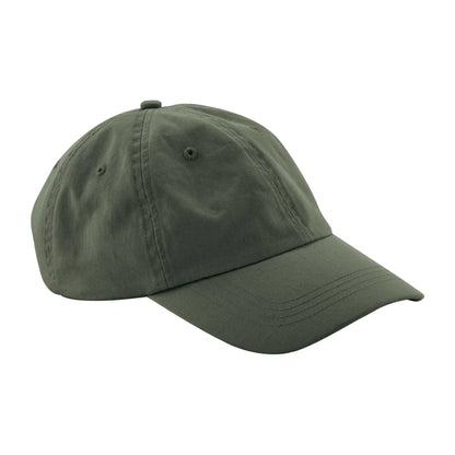 Olive Green - Side - Beechfield Childrens-Kids 6 Panel Low Profile Baseball Cap