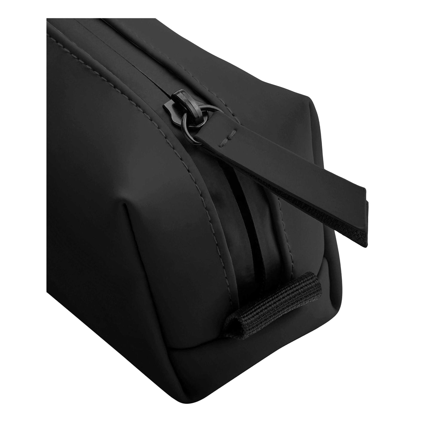 Black - Side - Bagbase Matte PU Mini Toiletry Bag