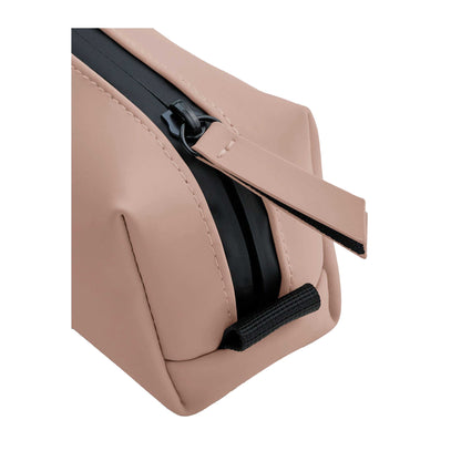 Nude Pink - Side - Bagbase Matte PU Mini Toiletry Bag
