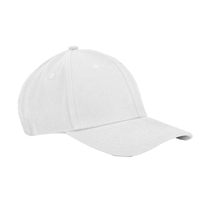 White - Front - Beechfield EarthAware 6 Panel Organic Cotton Baseball Cap
