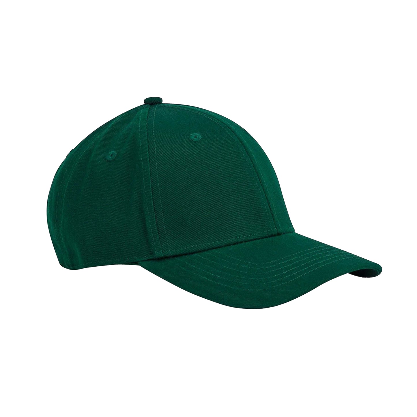 Bottle Green - Front - Beechfield EarthAware 6 Panel Organic Cotton Baseball Cap