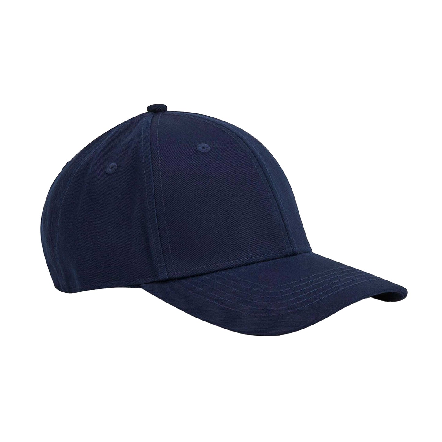 French Navy - Front - Beechfield EarthAware 6 Panel Organic Cotton Baseball Cap