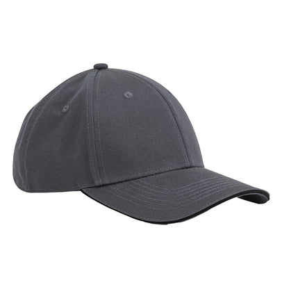 Graphite Grey-Black - Front - Beechfield EarthAware 6 Panel Organic Cotton Baseball Cap