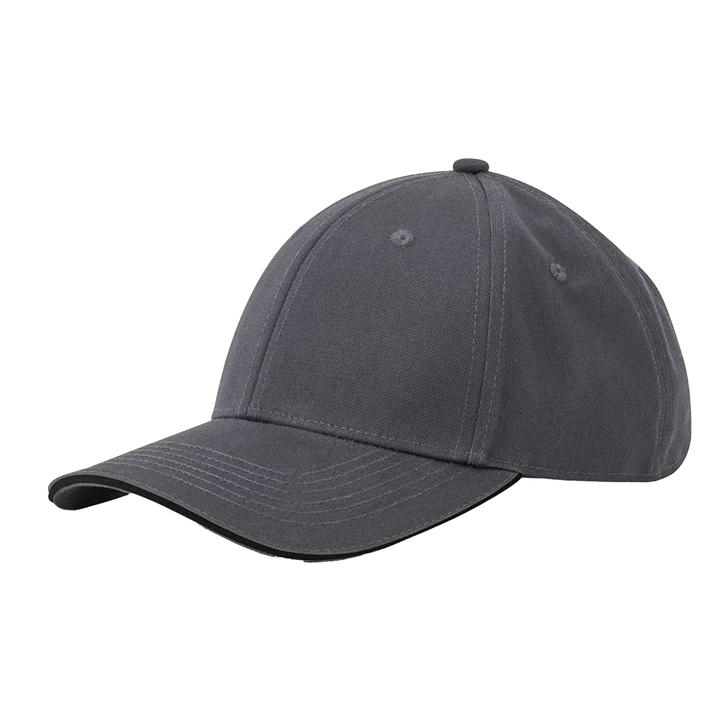Graphite Grey-Black - Back - Beechfield EarthAware 6 Panel Organic Cotton Baseball Cap