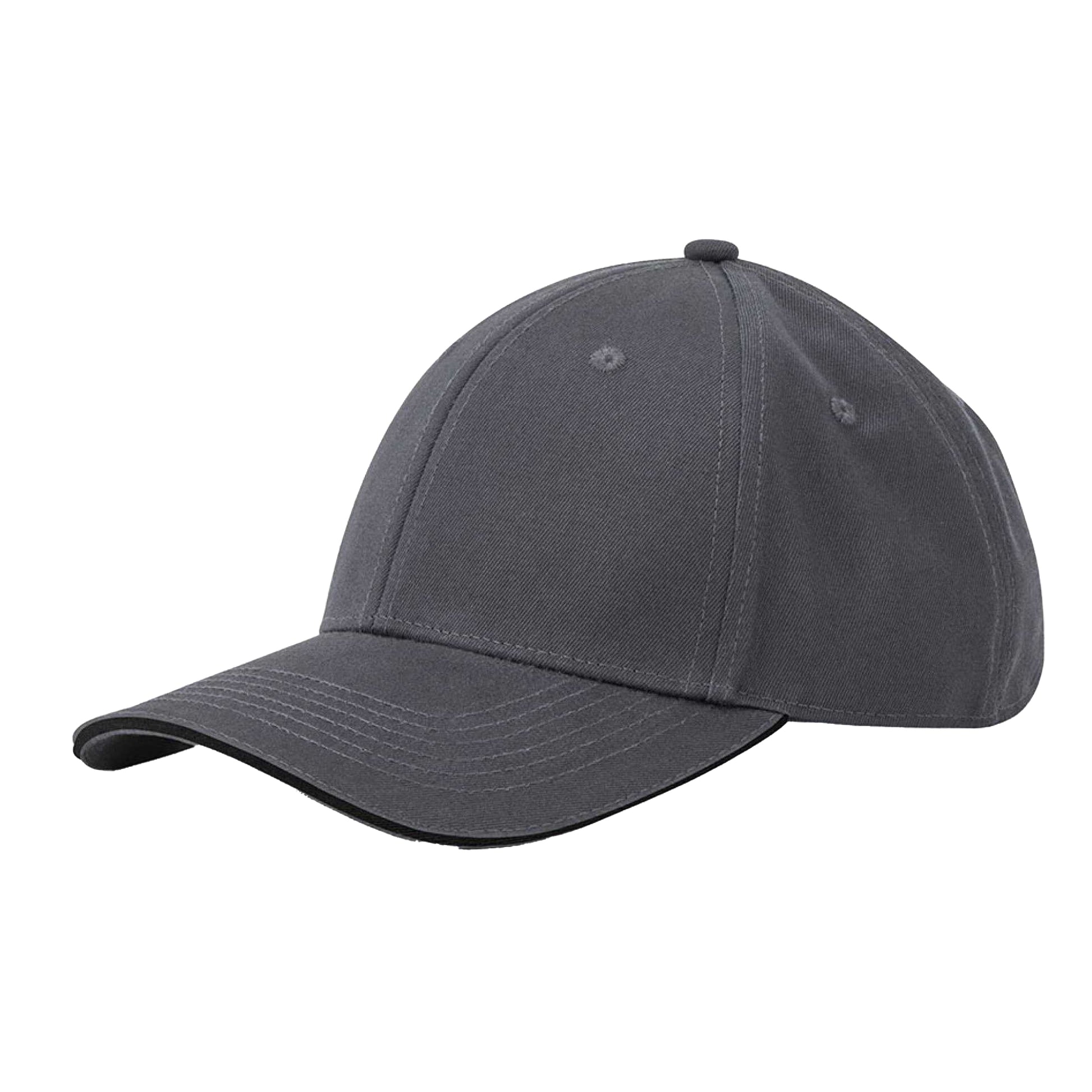 Graphite Grey-Black - Back - Beechfield EarthAware 6 Panel Organic Cotton Baseball Cap