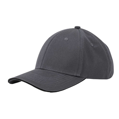 Graphite Grey-Black - Back - Beechfield EarthAware 6 Panel Organic Cotton Baseball Cap