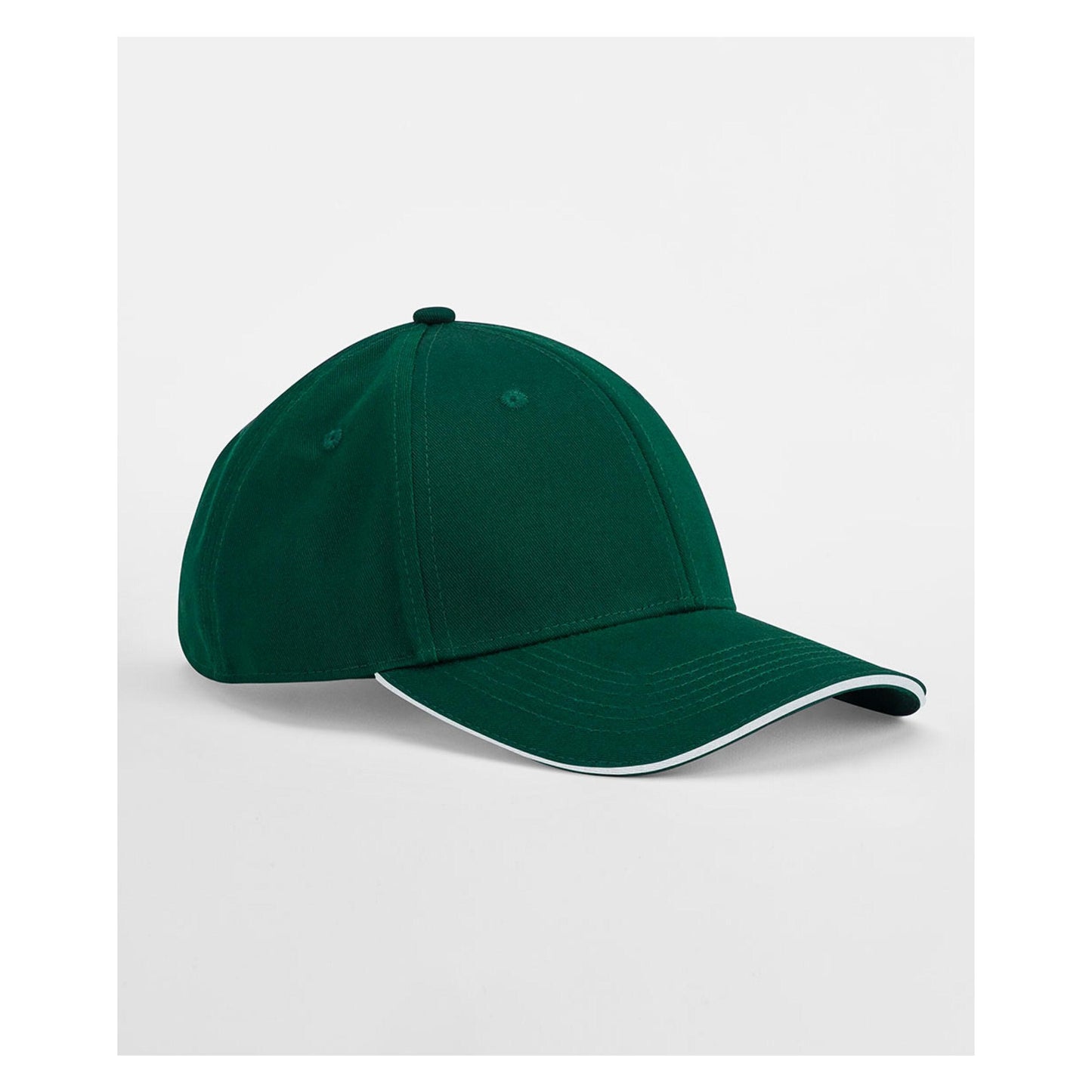 White-French Navy - Front - Beechfield EarthAware 6 Panel Organic Cotton Baseball Cap