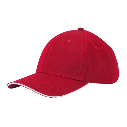 Classic Red-White - Back - Beechfield EarthAware 6 Panel Organic Cotton Baseball Cap