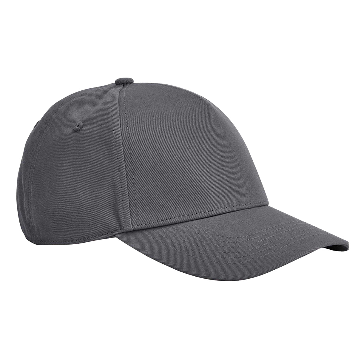 Graphite Grey - Front - Beechfield EarthAware Classic 5 Panel Organic Cotton Baseball Cap
