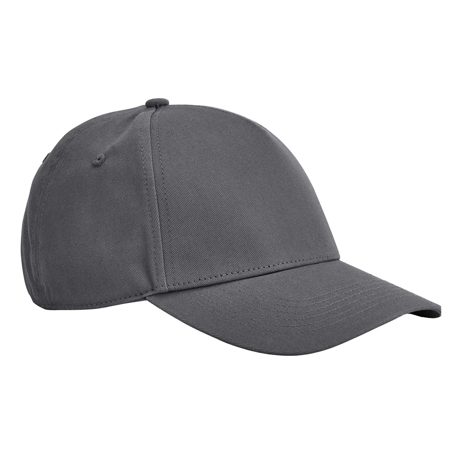 Graphite Grey - Front - Beechfield EarthAware Classic 5 Panel Organic Cotton Baseball Cap