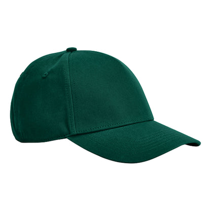 Bottle Green - Back - Beechfield EarthAware Classic 5 Panel Organic Cotton Baseball Cap